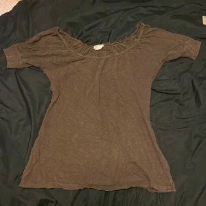 brown y2k shirt
